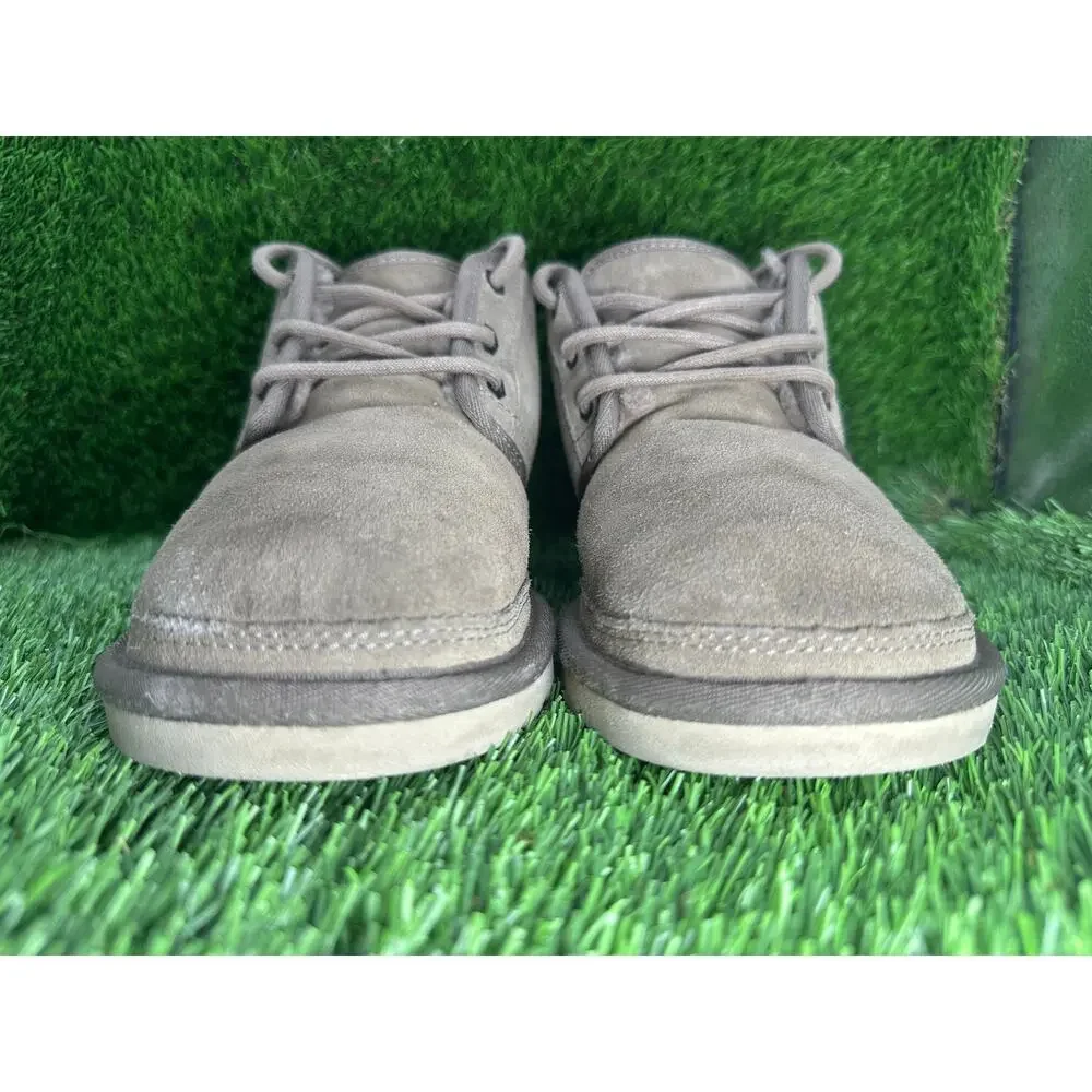 UGG Neumel 3236CHRC Chukka Boot Men's 6 Gray Suede Wool-Lined Lace-Up Winter